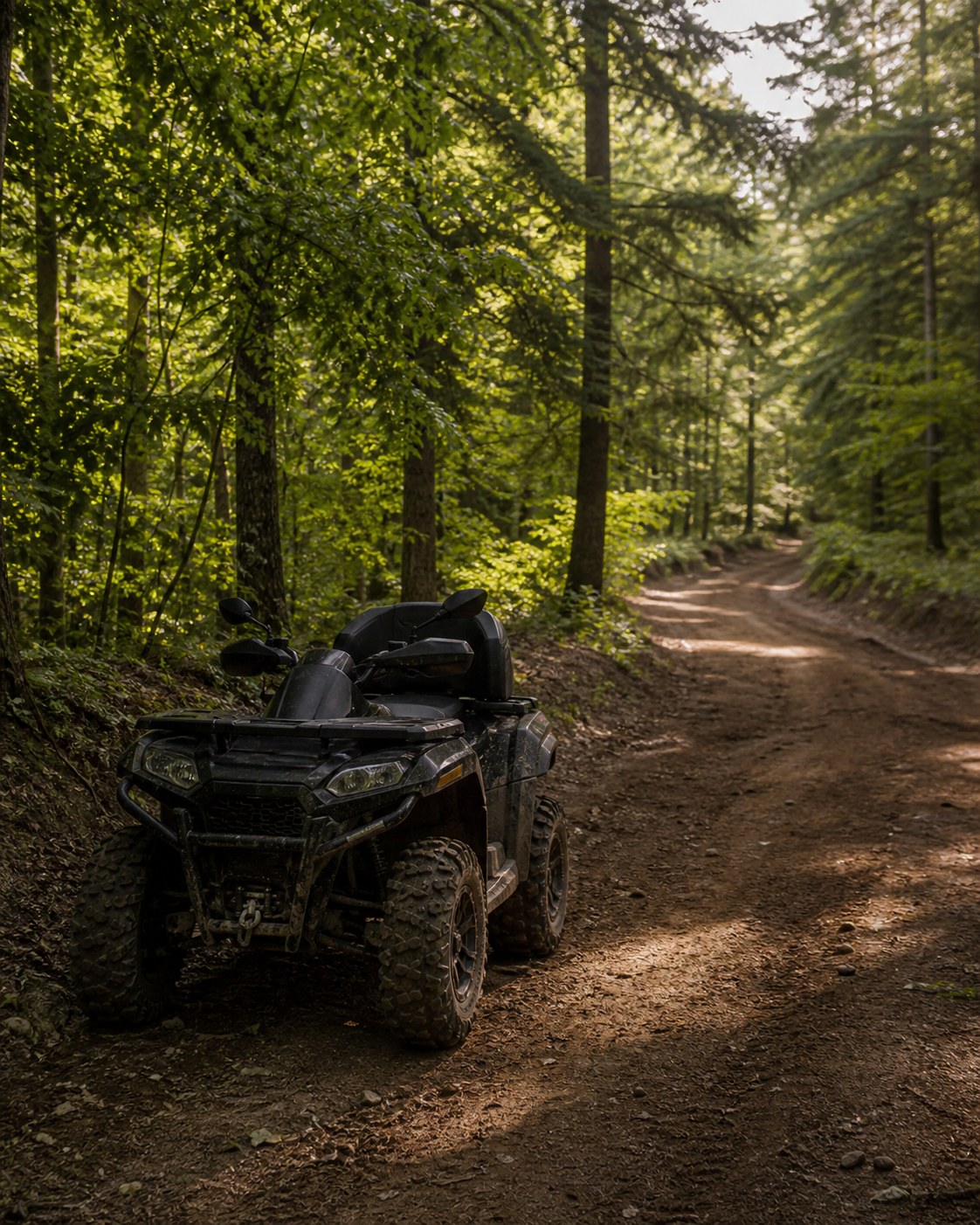 ATV pe un traseu forestier DendroPark